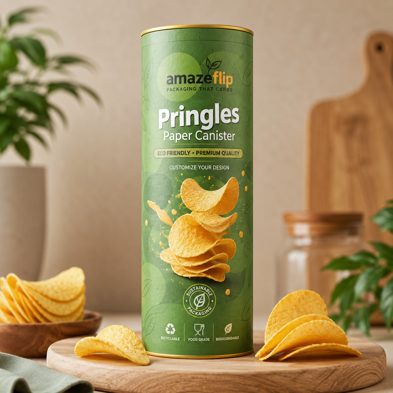 Pringle paper canister